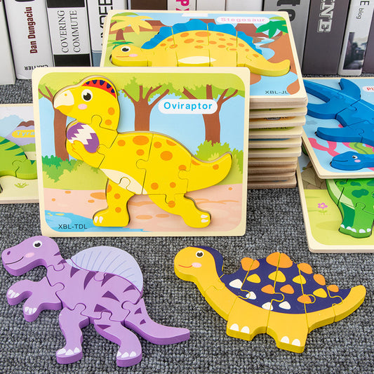 Wooden Dinosaur Puzzle Sets| Early Learning Toy - Explorer Corner Toys