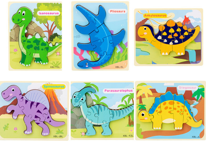 Wooden Dinosaur Puzzle Sets| Early Learning Toy - Explorer Corner Toys