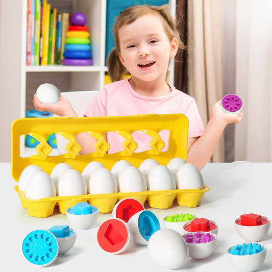 Shape Matching Egg Toy Set | Early Learning Activity - Explorer Corner Toys