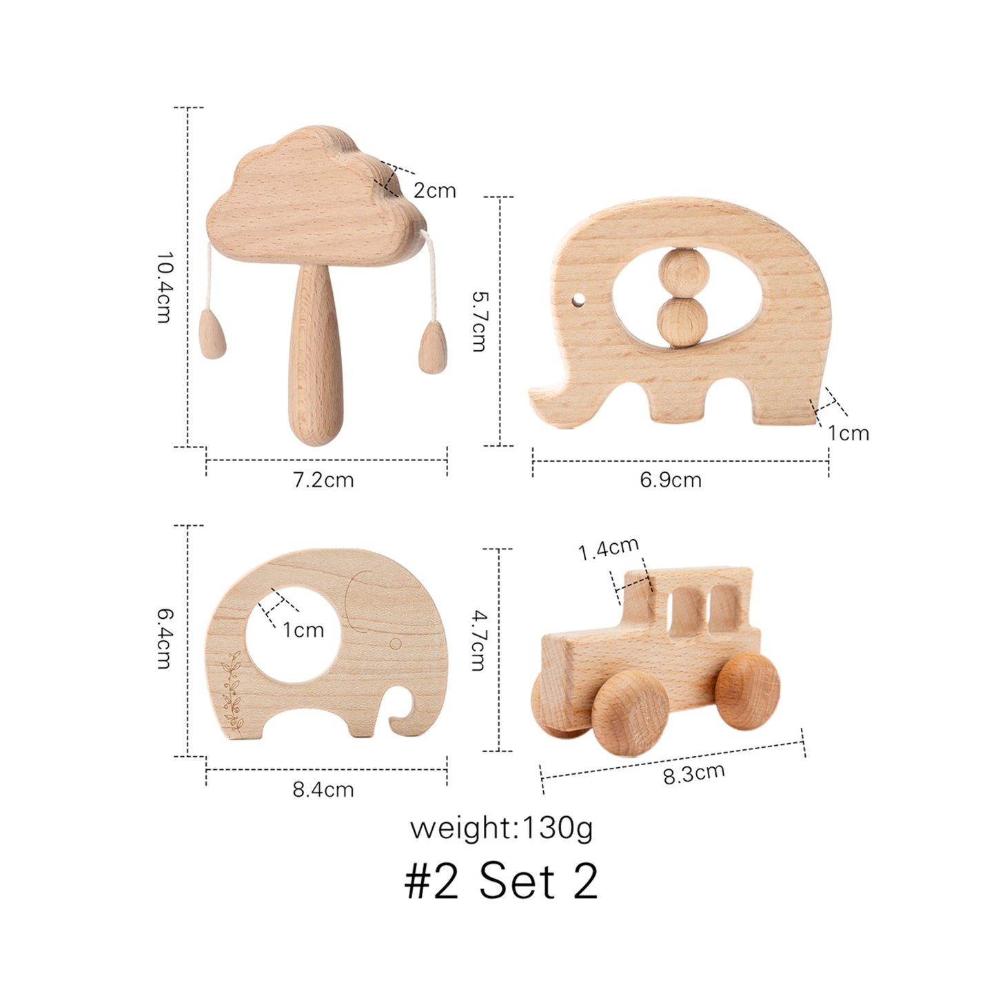 Natural Wooden Baby Toy Set | Teethers & Rattles Collection - Explorer Corner Toys