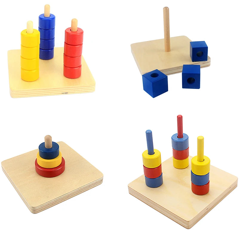 Montessori Wooden Stacking Rings Toy