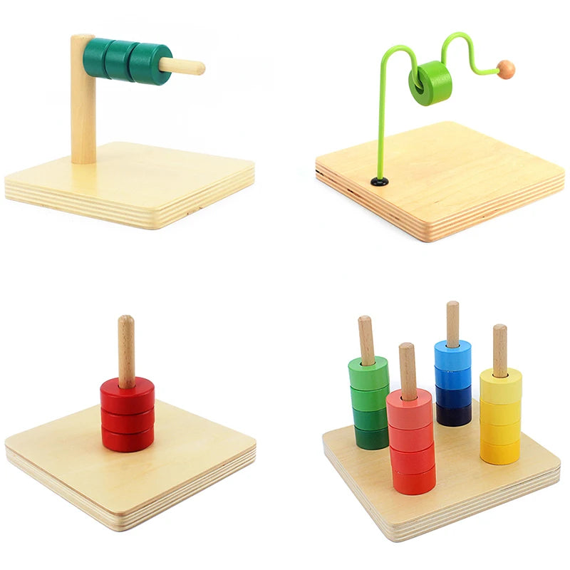 Montessori Wooden Stacking Rings Toy