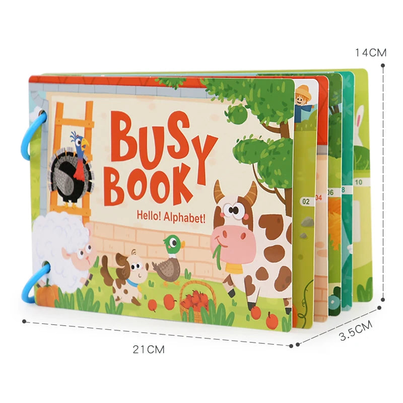 Montessori Busy Book - Interactive Learning Sticker Book