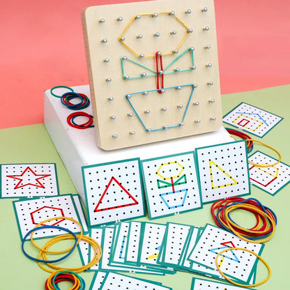 Wooden Geoboard Pattern Set