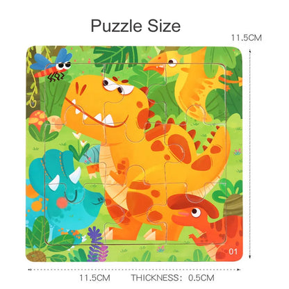 Montessori Wooden Animal & Traffic Jigsaw Puzzle