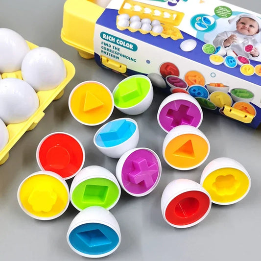 Montessori Shape and Color Matching Eggs