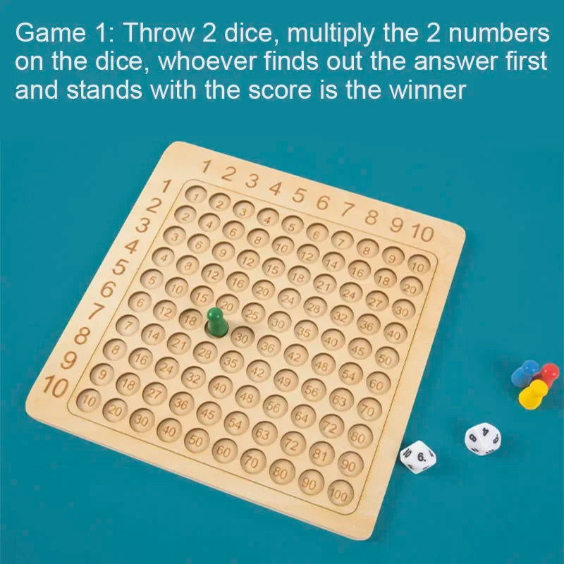 Montessori Wooden Multiplication Board Game