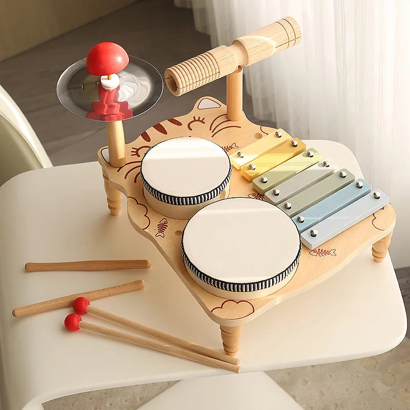 Wooden Musical Instrument Set for Toddlers