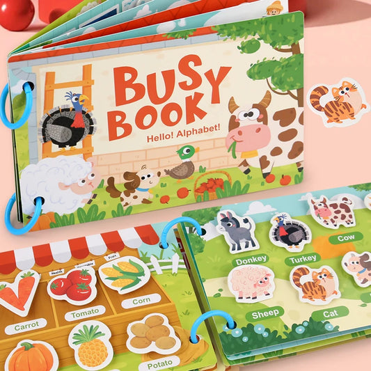 Montessori Busy Book - Interactive Learning Sticker Book