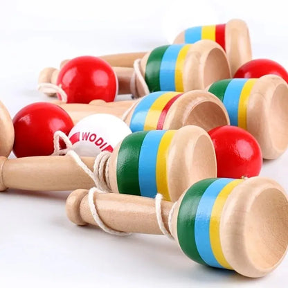 Wooden Cup and Ball Catching Game