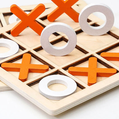 Montessori Wooden Tic-Tac-Toe Puzzle Game