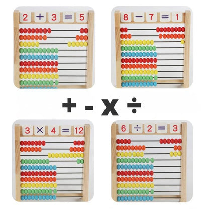 Wooden Abacus and Number Card Set