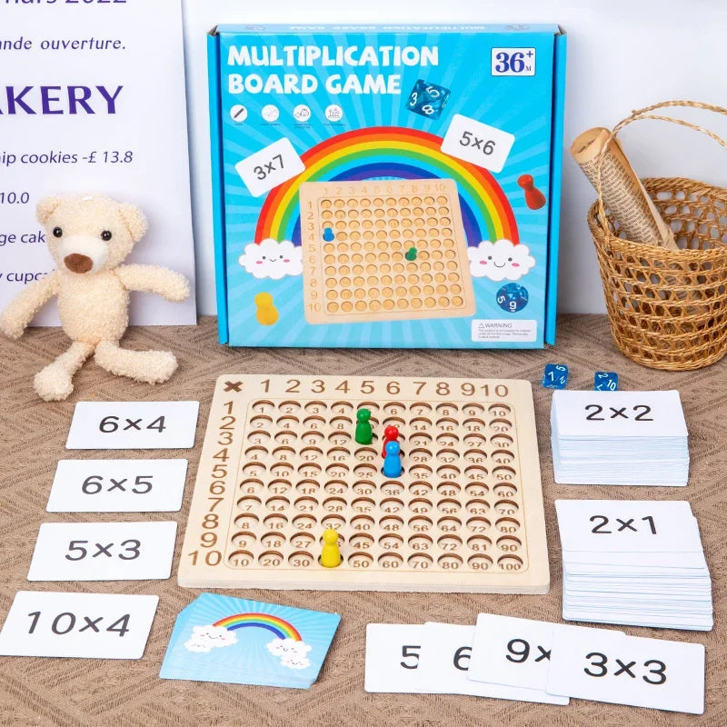 Montessori Wooden Multiplication Board Game