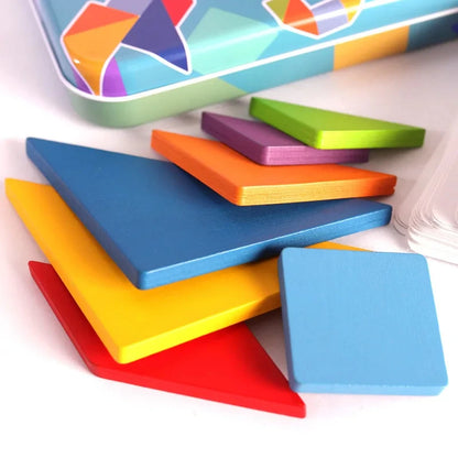 Montessori Wooden Tangram Puzzle Set for Kids