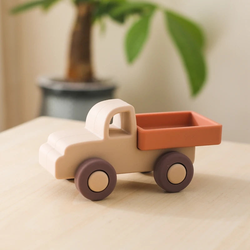 Soft Silicone and Wood Vehicles | Montessori-Inspired Play - Explorer Corner Toys