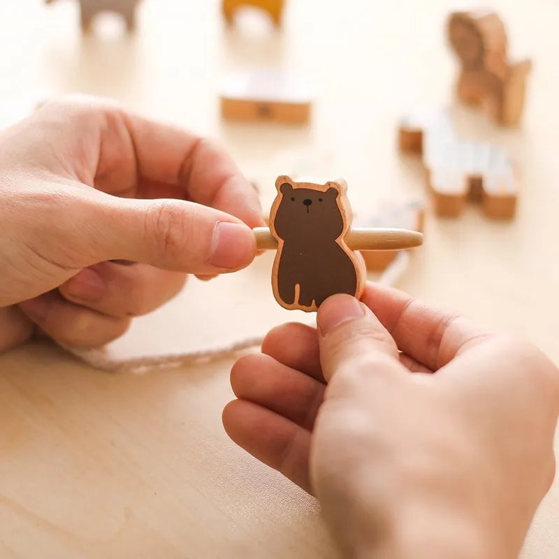 Wooden Animal Lacing Toy Set | Fine Motor Skills Activity - Explorer Corner Toys