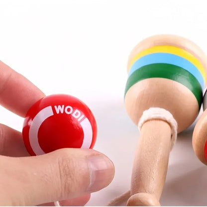 Wooden Cup and Ball Catching Game