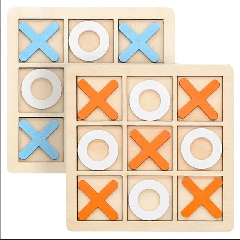 Montessori Wooden Tic-Tac-Toe Puzzle Game