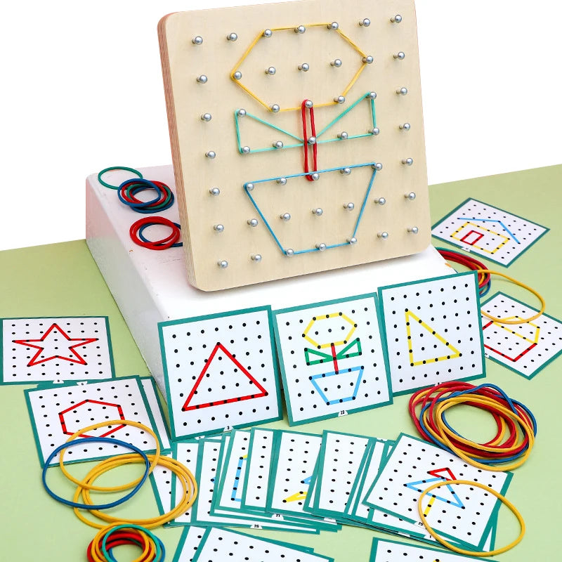 Wooden Geoboard Pattern Set