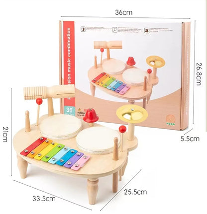 Wooden Musical Instrument Set for Toddlers