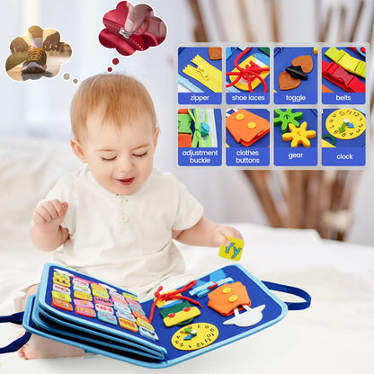 Montessori Busy Board – Travel Toy for Toddlers’ Motor Skills