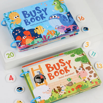 Montessori Busy Book - Interactive Learning Sticker Book