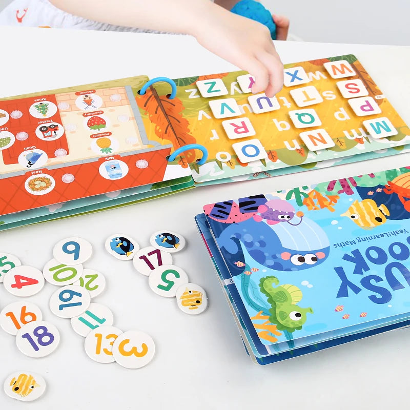 Montessori Busy Book - Interactive Learning Sticker Book