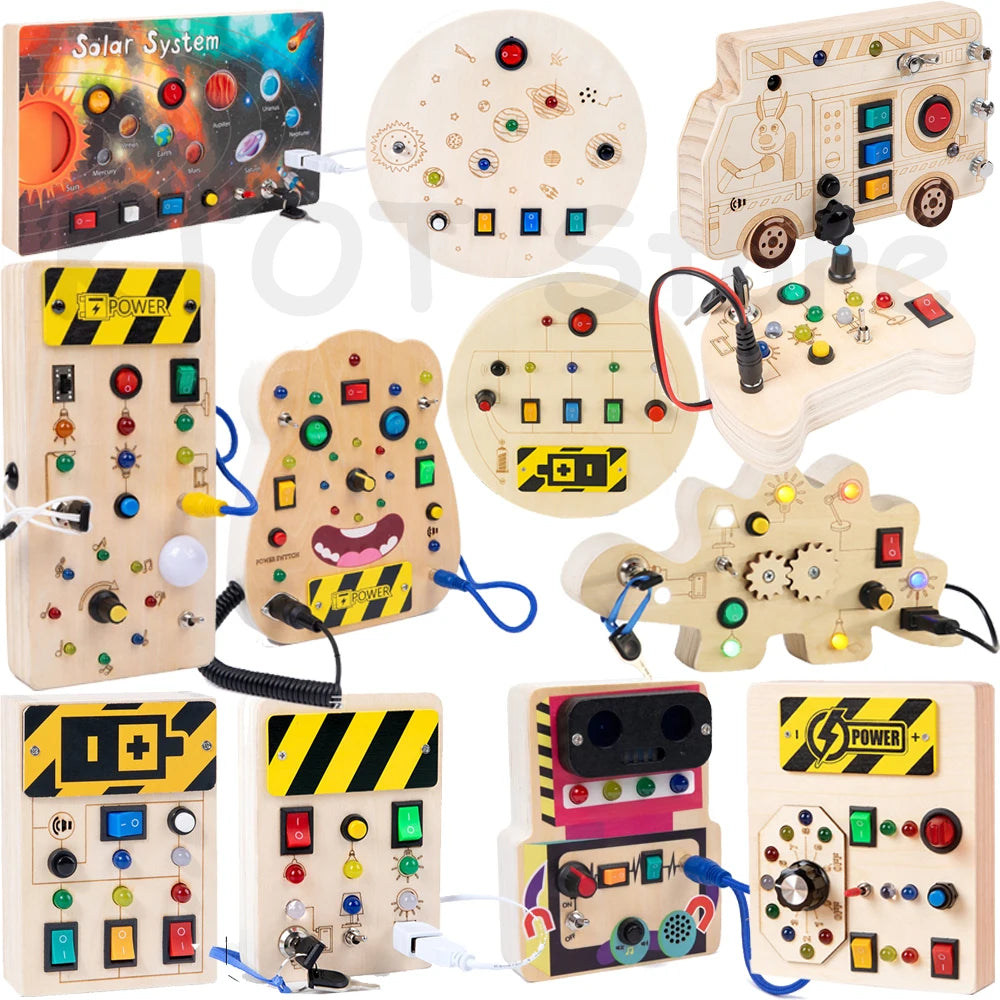 Montessori LED Light Circuit Busy Board