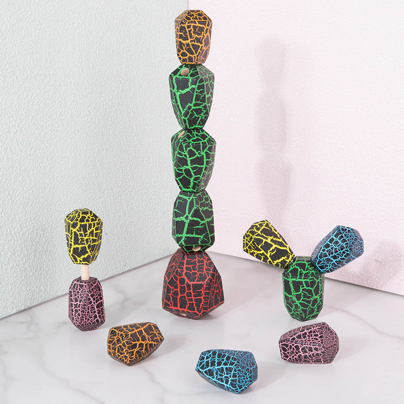 Stacking Cactus Stones Toy | Montessori-Inspired Balance Blocks - Explorer Corner Toys