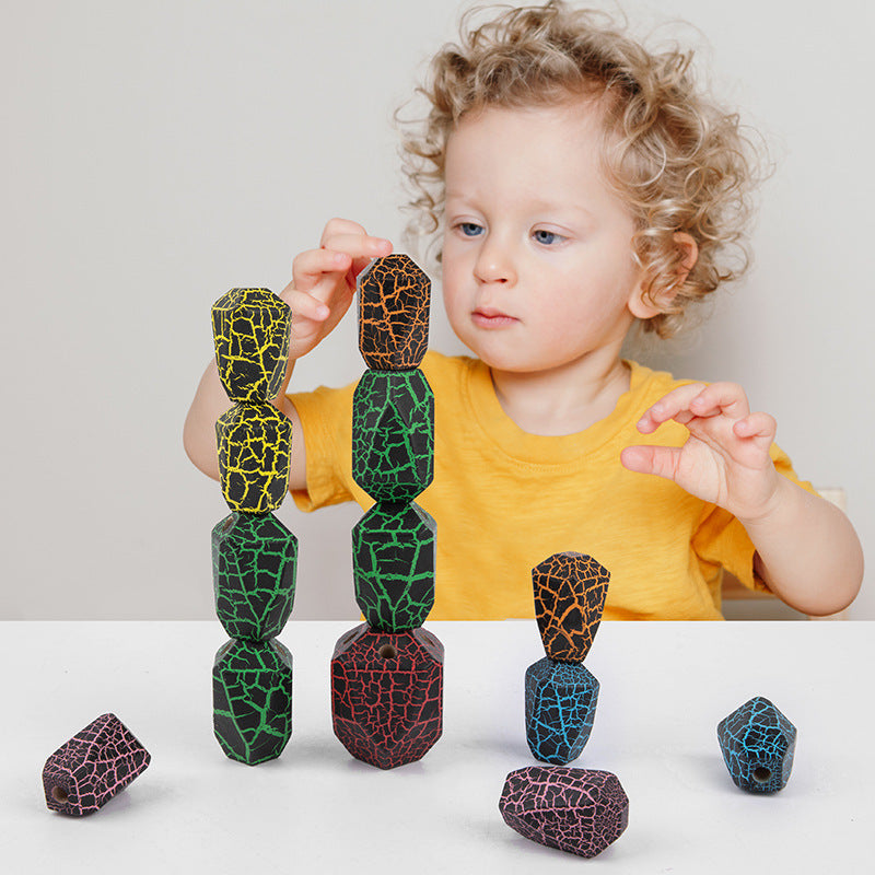 Stacking Cactus Stones Toy | Montessori-Inspired Balance Blocks - Explorer Corner Toys