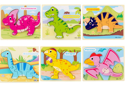 Wooden Dinosaur Puzzle Sets| Early Learning Toy - Explorer Corner Toys